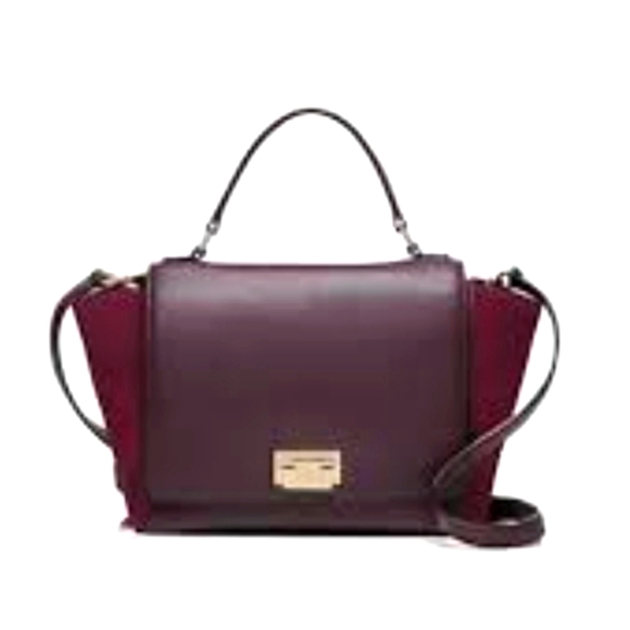 KATE SPADE PLUM MAGNOLIA PARK LAUREL AUBERGENE BAG - Picture 1 of 16